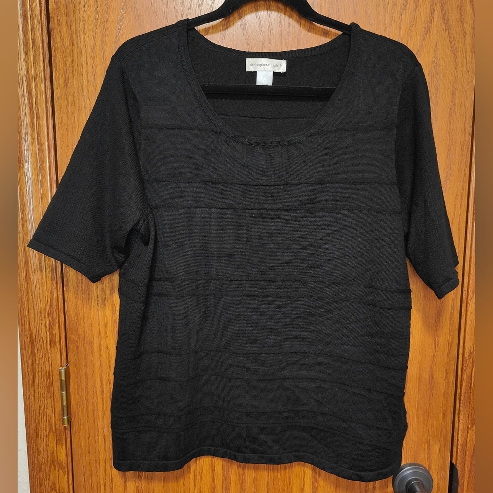 Women's Christopher & Banks Black Sweater, Size L